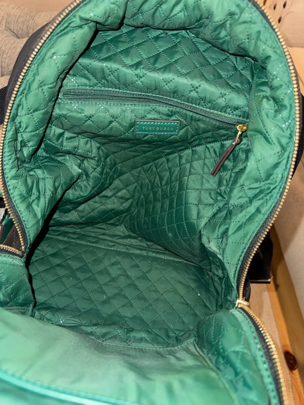 Tory Burch Perry Black Nylon Backpack - Picture 12 of 17